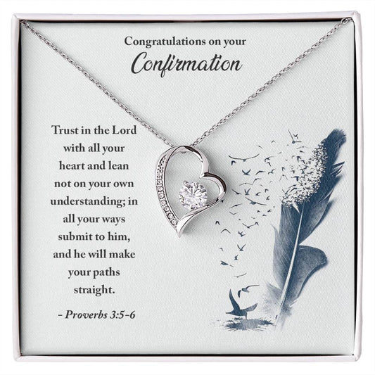 Forever Love Necklace Confirmation - Trust in the Lord