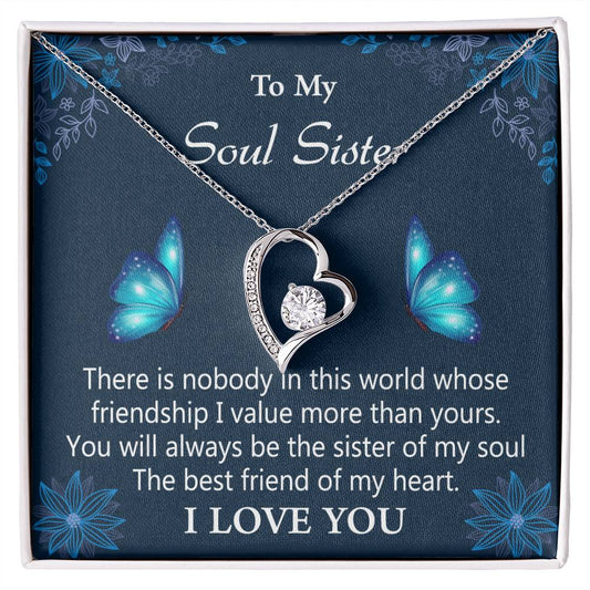 Forever Love Necklace To My Soul Sister