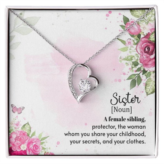 Forever Love Necklace To my Sister A female sibling