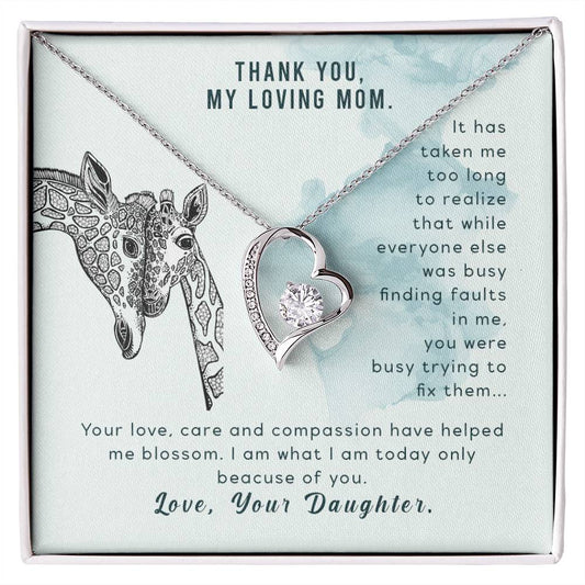 Forever Love Necklace To my mom-It has taken me