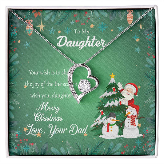 Forever Love Necklace Merry Christmas to my Daughter2