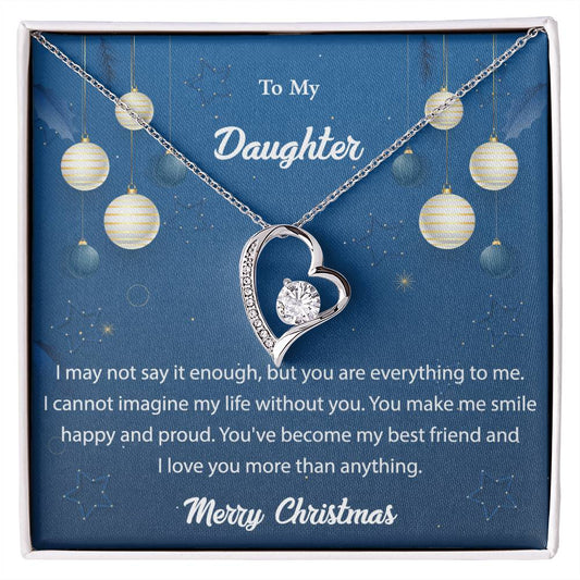 Forever Love Necklace Merry Christmas to my Daughter