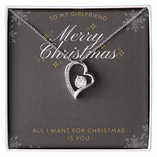Forever Love Necklace Merry Christmas to my Girlfriend