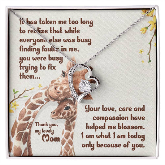 Forever Love Necklace Thank you Mom