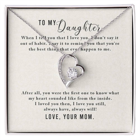 Forever Love Necklace To My Daughter-From Mom