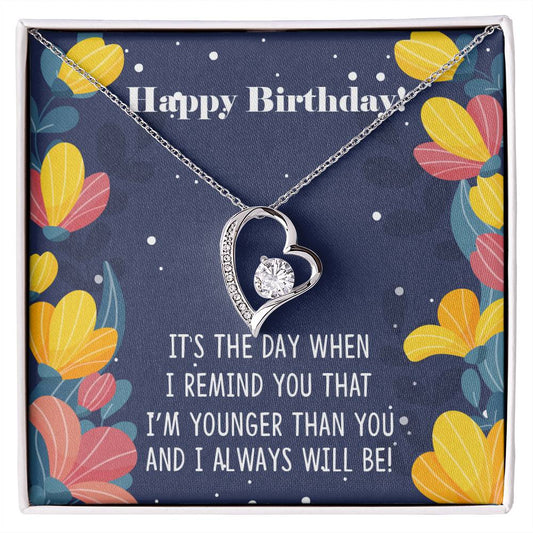 Forever Love Necklace Happy Birthday Sister