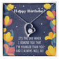 Forever Love Necklace Happy Birthday Sister