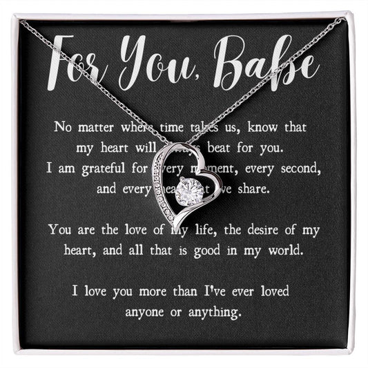 Forever Love Necklace For You, Babe