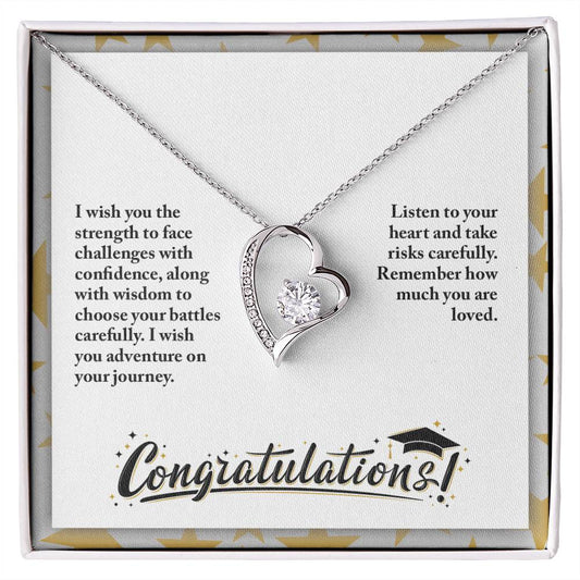 Forever Love Necklace Congratulation-I wish you the strength to face