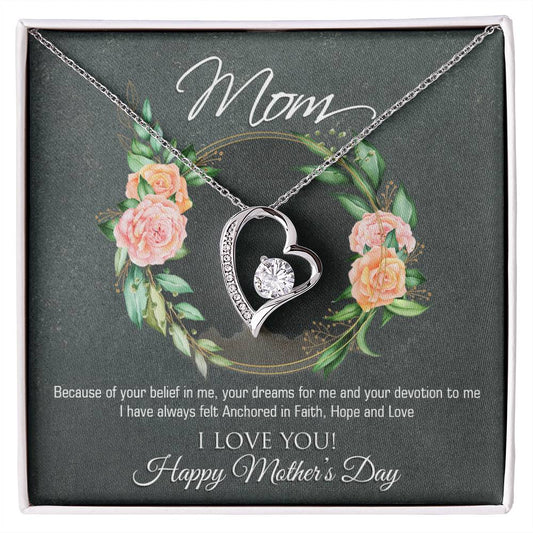 Forever Love Necklace Mom, Happy Mothers Day