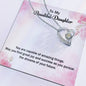Forever Love Necklace, Happy Birthday My Beautiful Daughter may you find great joy and success