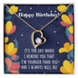 Forever Love Necklace Happy Birthday Sister