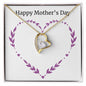 Forever Love Necklace Happy Mother's Day Purple Heart