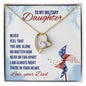Forever Love Necklace Never feel that - Military Daughter