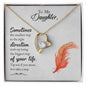 Forever Love Necklace To my daughter-Sometimes the smallest step - new