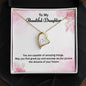 Forever Love Necklace, Happy Birthday My Beautiful Daughter may you find great joy and success