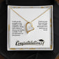 Forever Love Necklace Congratulation-I wish you the strength to face