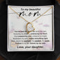 Forever Love Necklace To my Beautiful Mom Love your Daughter
