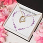 Forever Love Necklace Happy Mother's Day Purple Heart