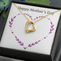 Forever Love Necklace Happy Mother's Day Purple Heart