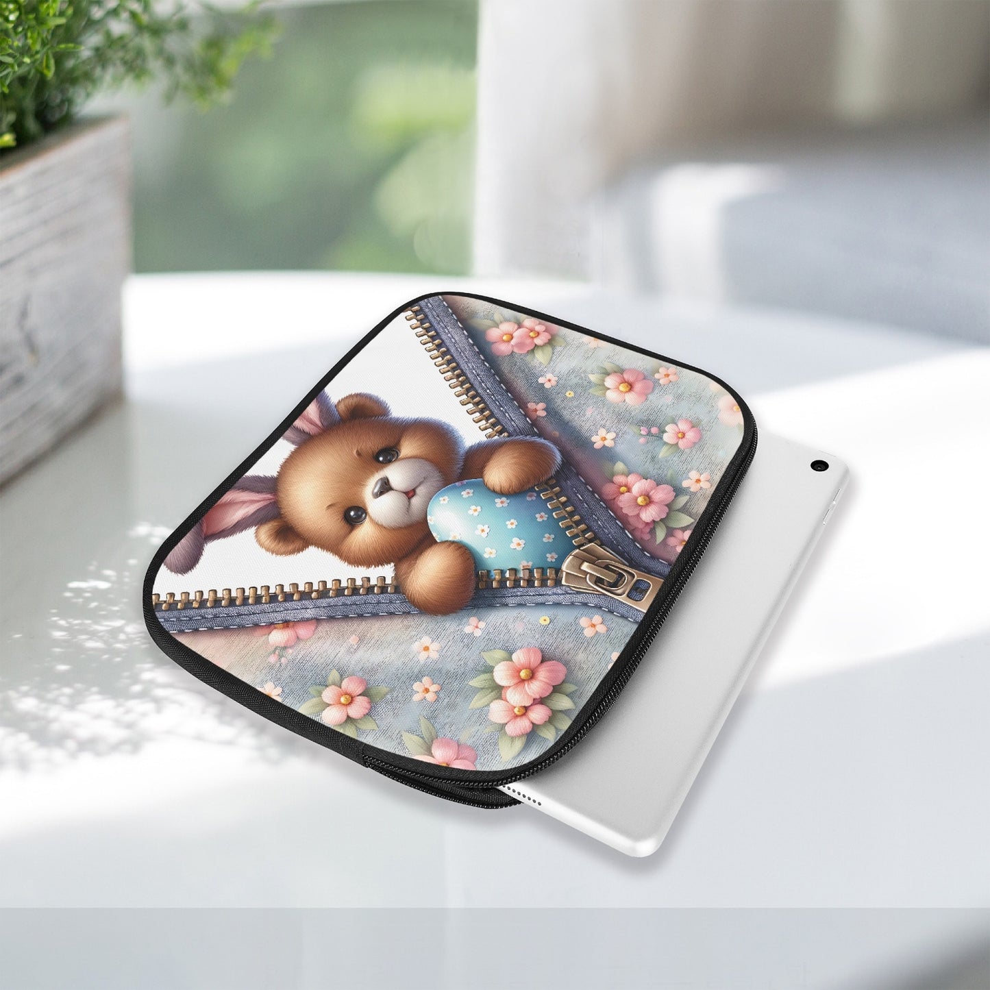 Tablet Sleeve - Easter - Bear with Bunny Ears