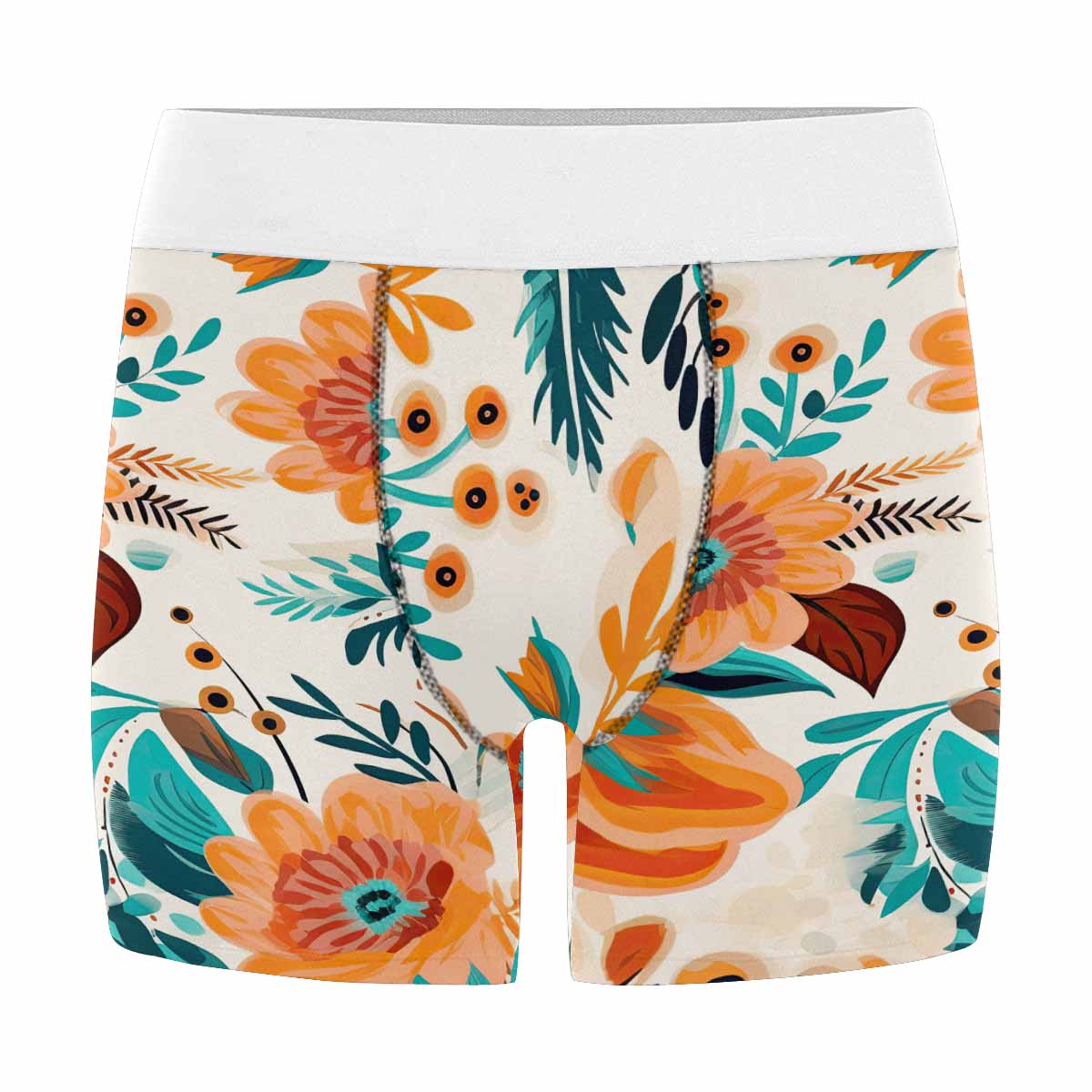 Boho Retro Floral  Men's All Over Print Boxer Briefs (Made In AUS)