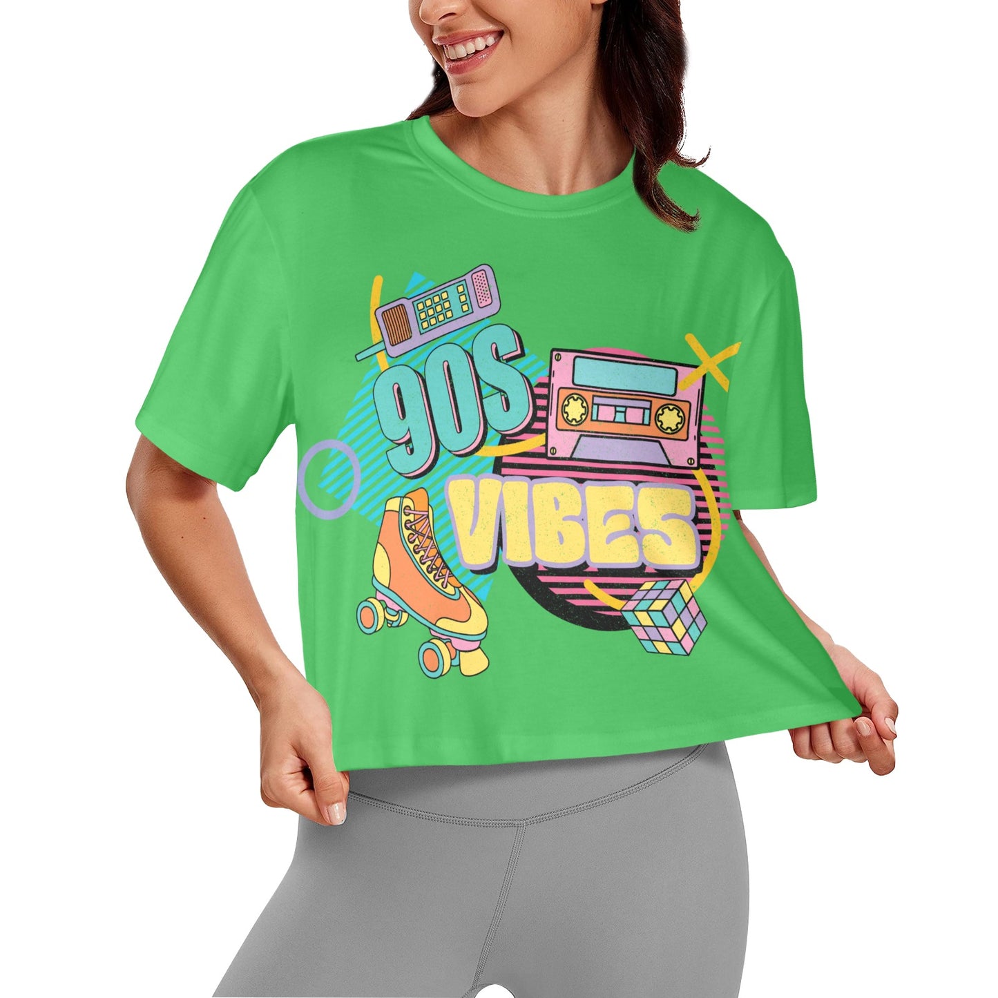 90's Vibes Women's Cropped T-Shirt