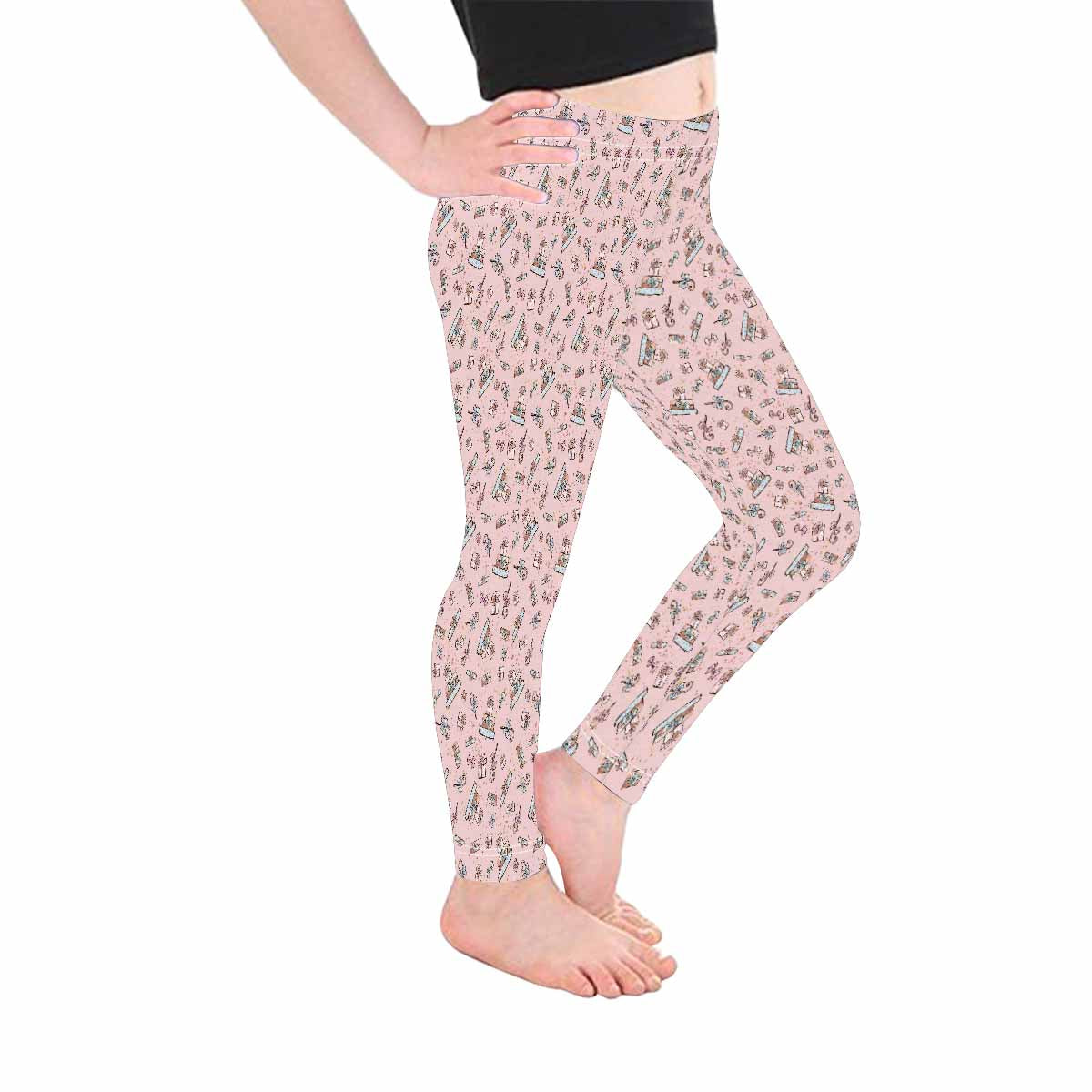Pink Christmas Presents Kid's Leggings