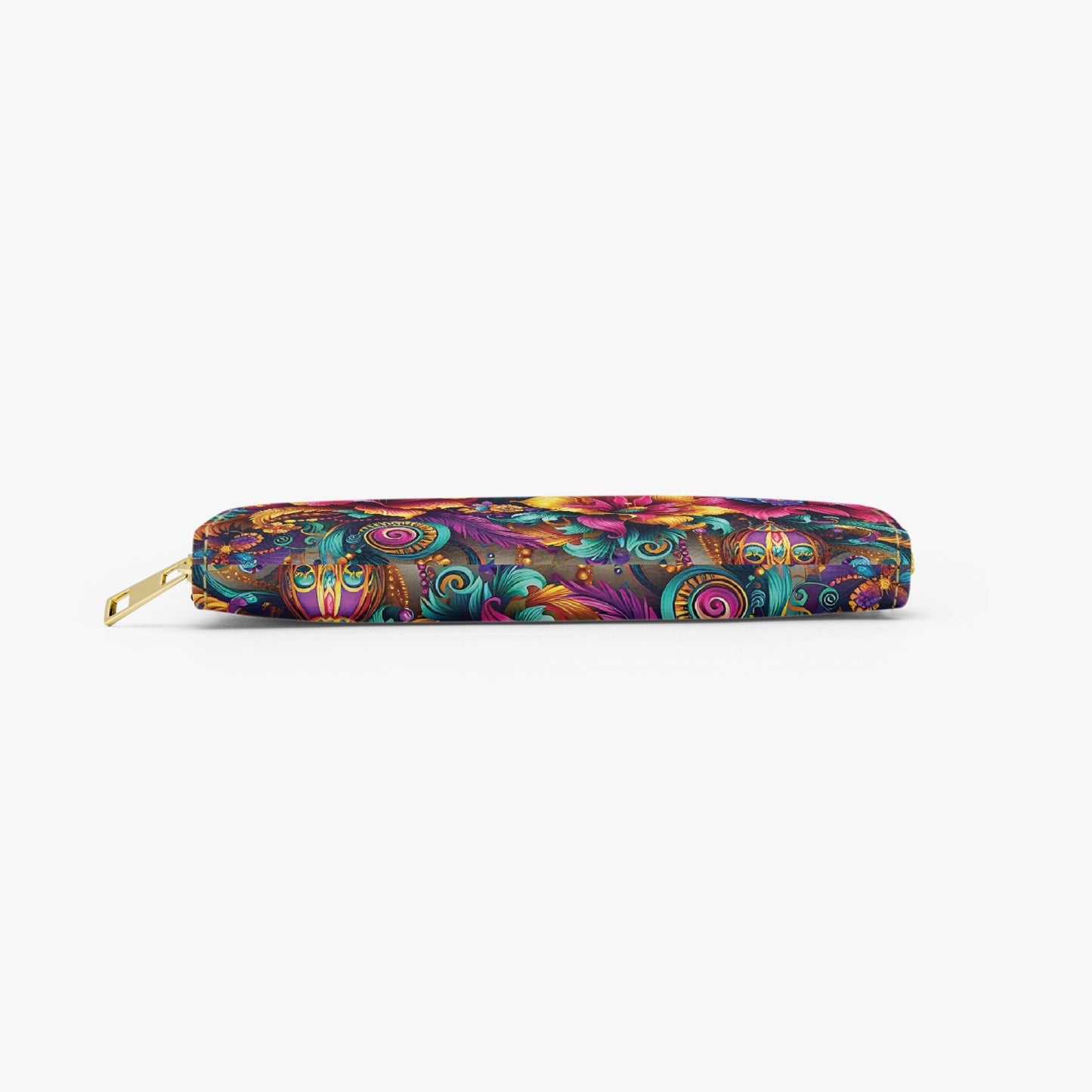 Long Type Zipper Purse - Floral