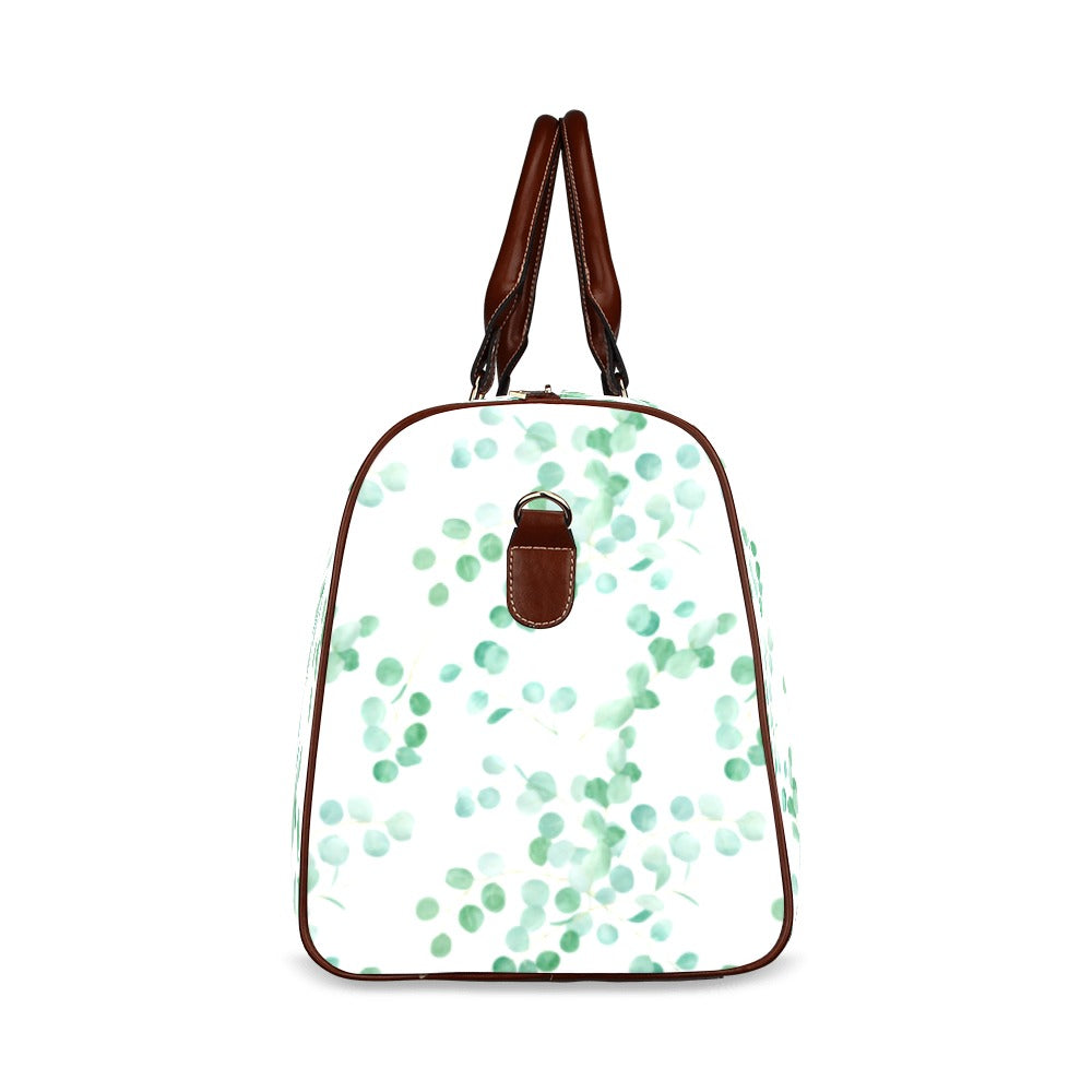 Australian Eucalyptus Leaves Print Waterproof Travel Bag/Small (Model 1639)