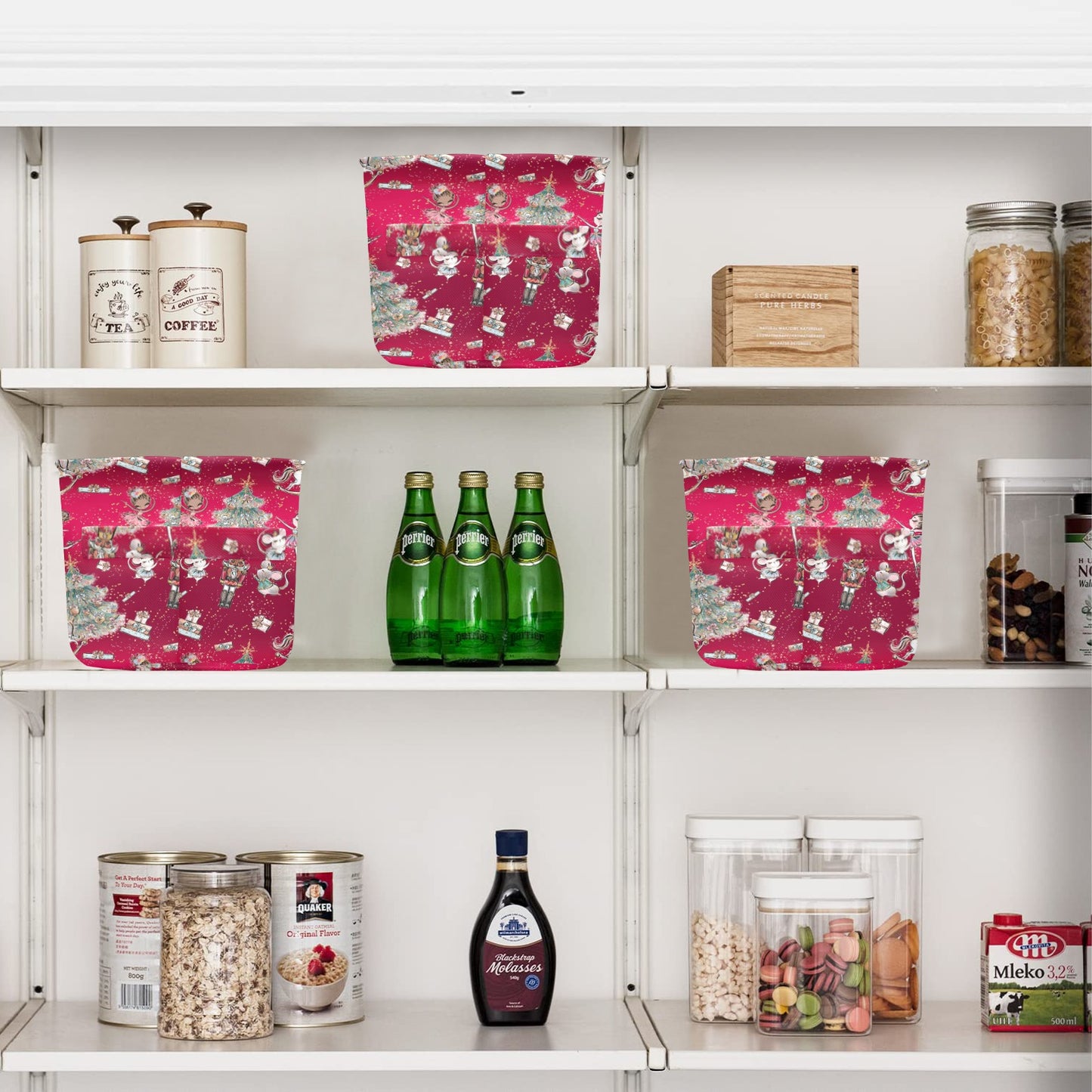 Red christmas Fabric Storage Basket