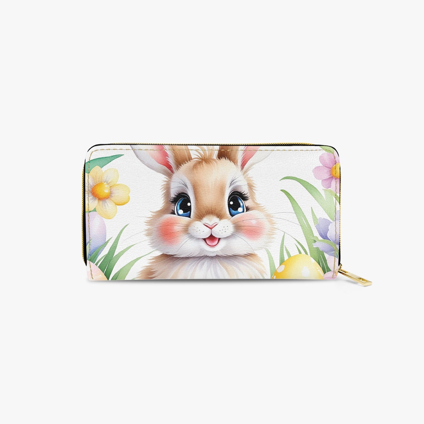 Long Type Zipper Purse, Easter, Rabbit, awd-651