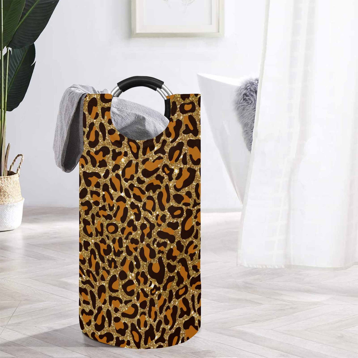 Animal print 5  Round Laundry Basket