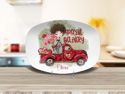 Personalised Valentines Truck Special Delivery Plate