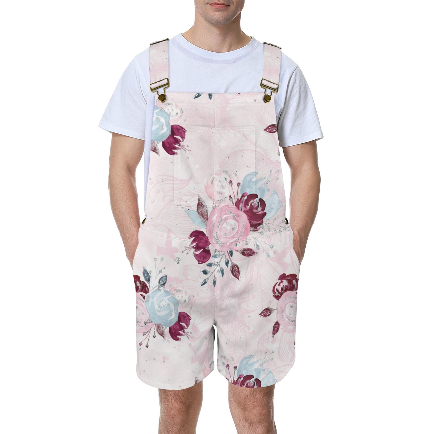 Everything Roses Unisex Shorts Suspender Jumpsuit