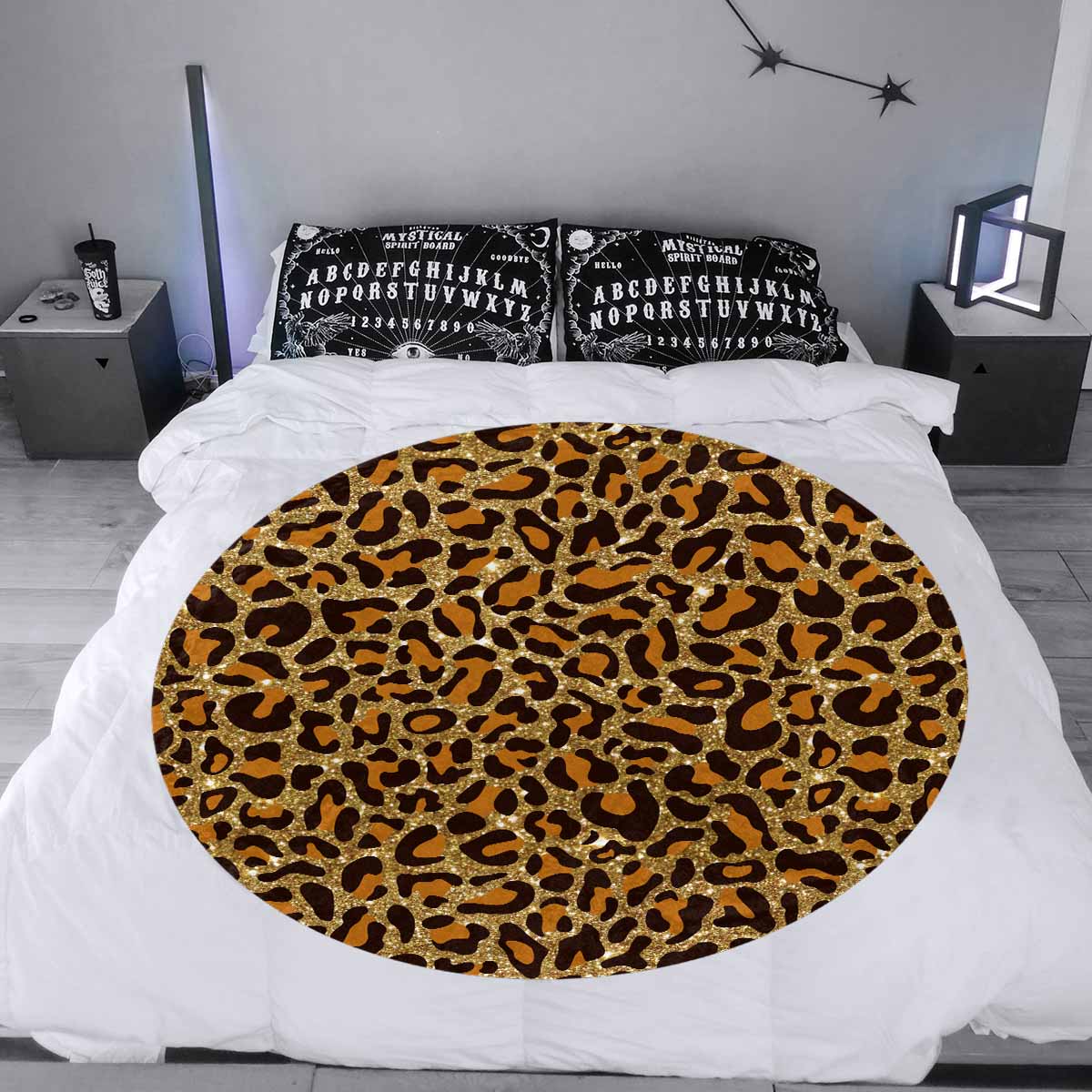 Animal print 5  Circular Micro Fleece Blanket 60"