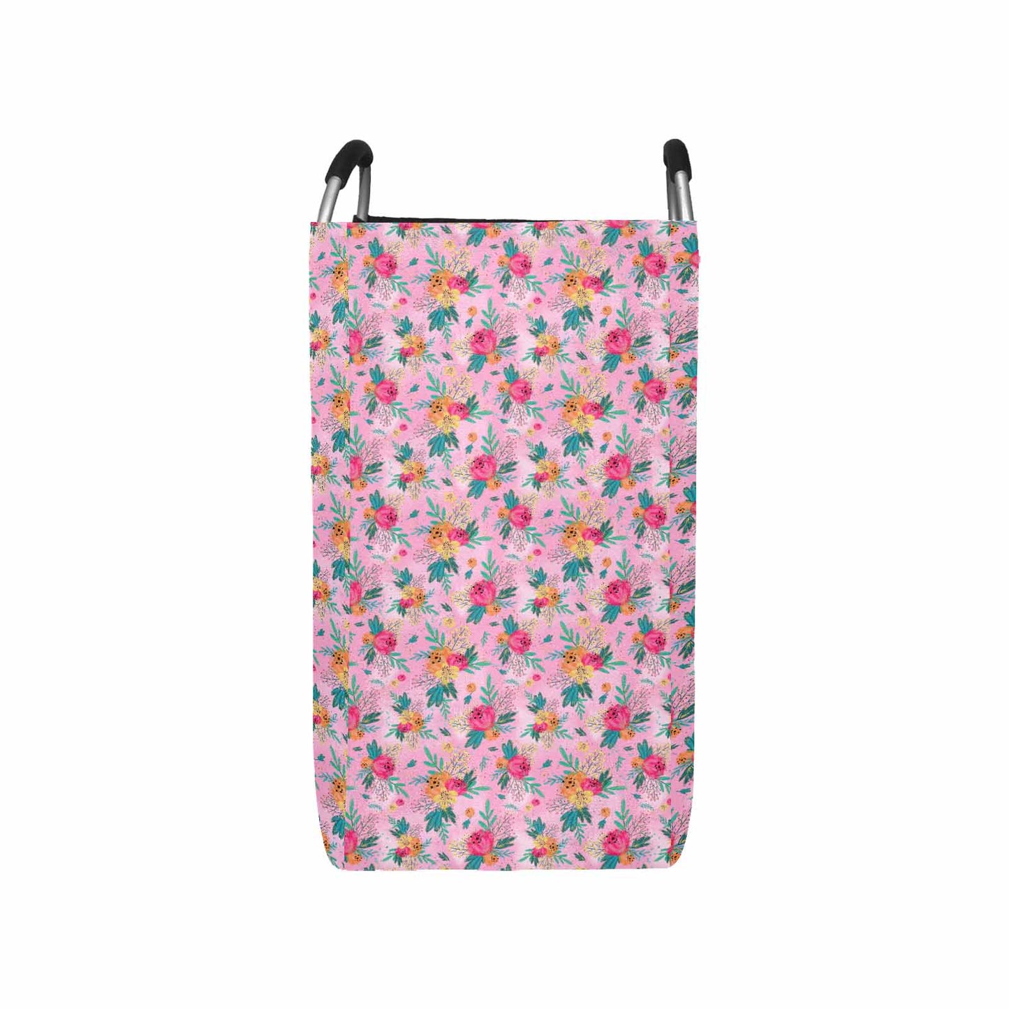 Australian Floral Pink  Square Laundry Basket