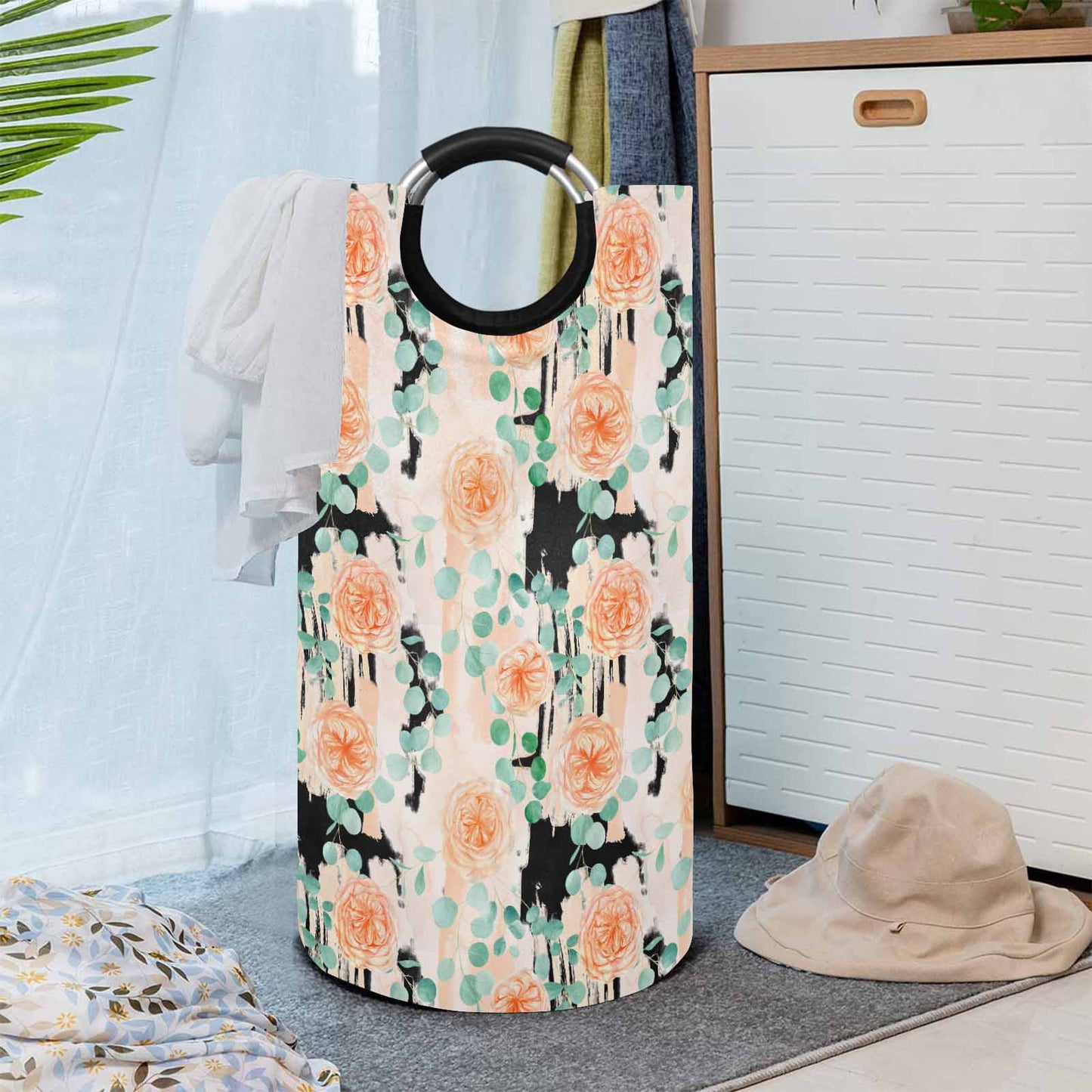 Rose Eucalyptus 100  Round Laundry Basket