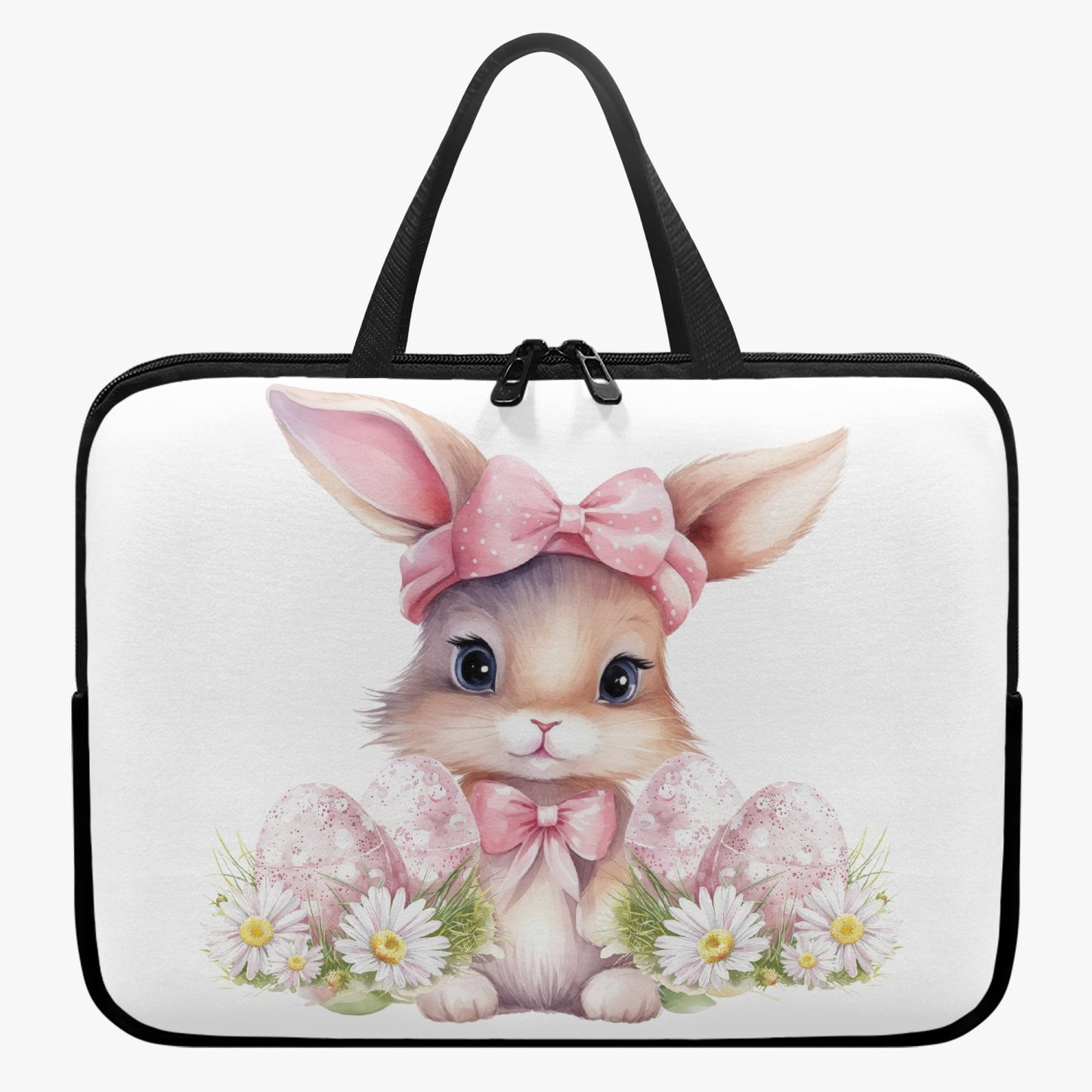 Laptop Sleeve with Handles - Easter Bunny