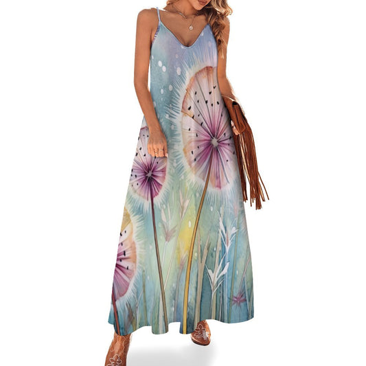 Dandelions Spaghetti Strap Ankle-Length Dress Long dress