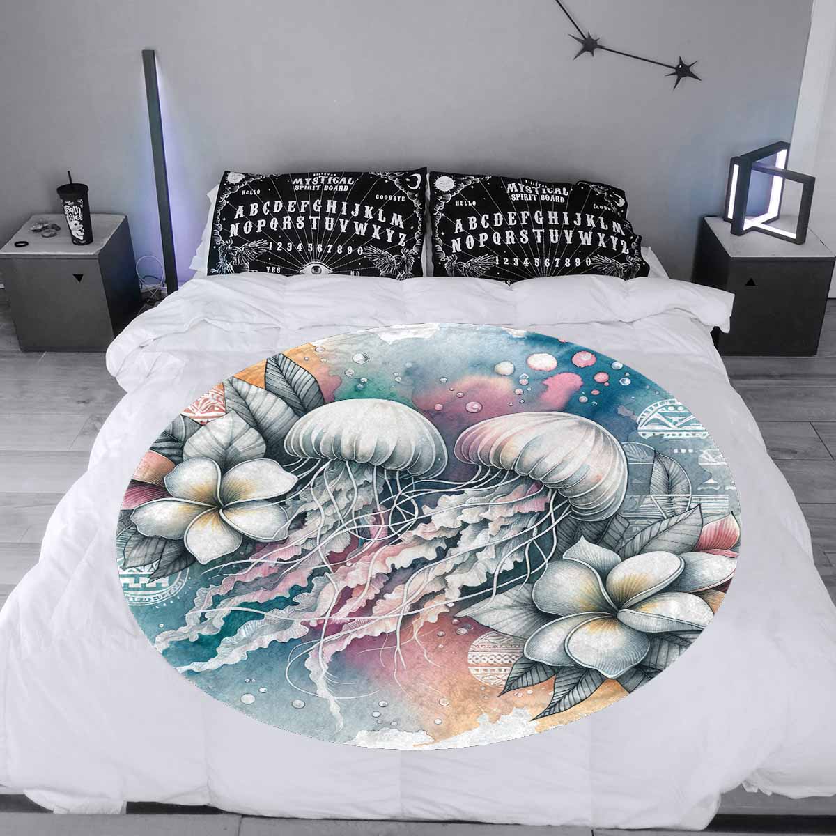 Sea_Animals_Jellyfish_Awd351100  Circular Micro Fleece Blanket 60"