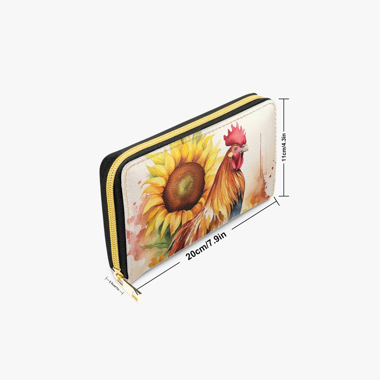 Long Type Zipper Purse - Chicken/Rooster