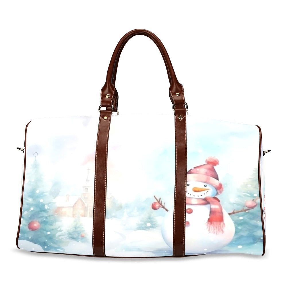 Christmas snowman 3 Waterproof Travel Bag/Small (Model 1639)