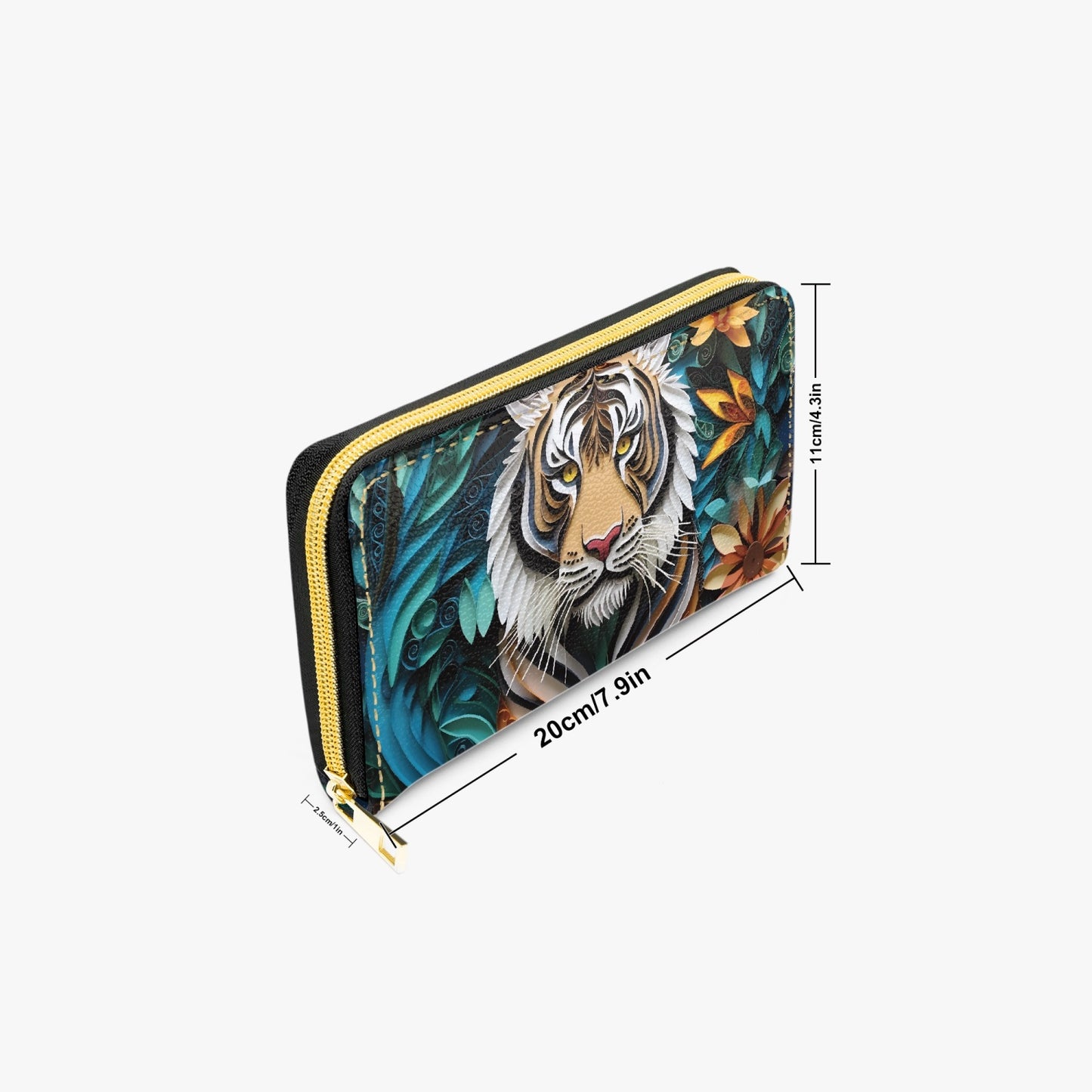 Long Type Zipper Purse - Tiger