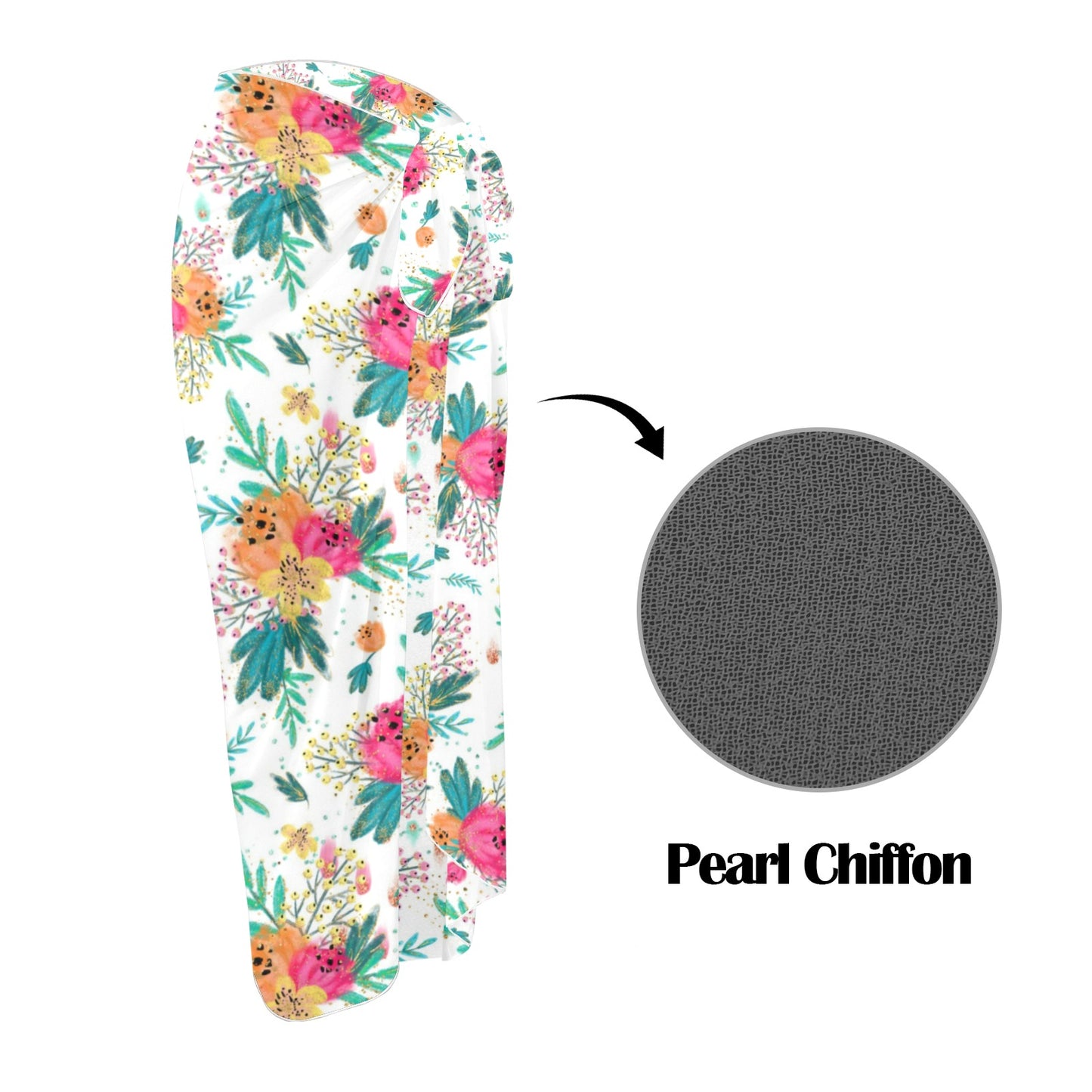 Australian Floral Long Beach Sarong Wrap