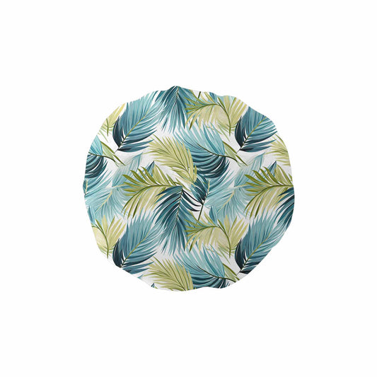 Palm Leaves Blue Green  Shower Cap