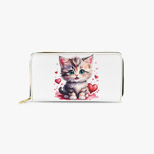 Long Type Zipper Purse - Cat