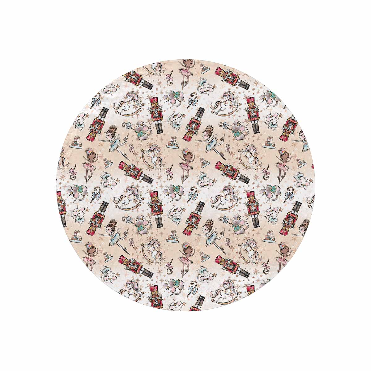 Nutcracker 50  Circular Micro Fleece Blanket 47"