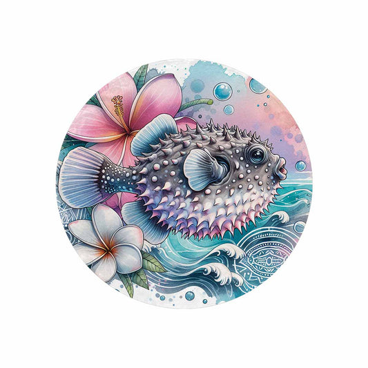Sea_Animals_Stonefish_Awd35196  Circular Micro Fleece Blanket 47"