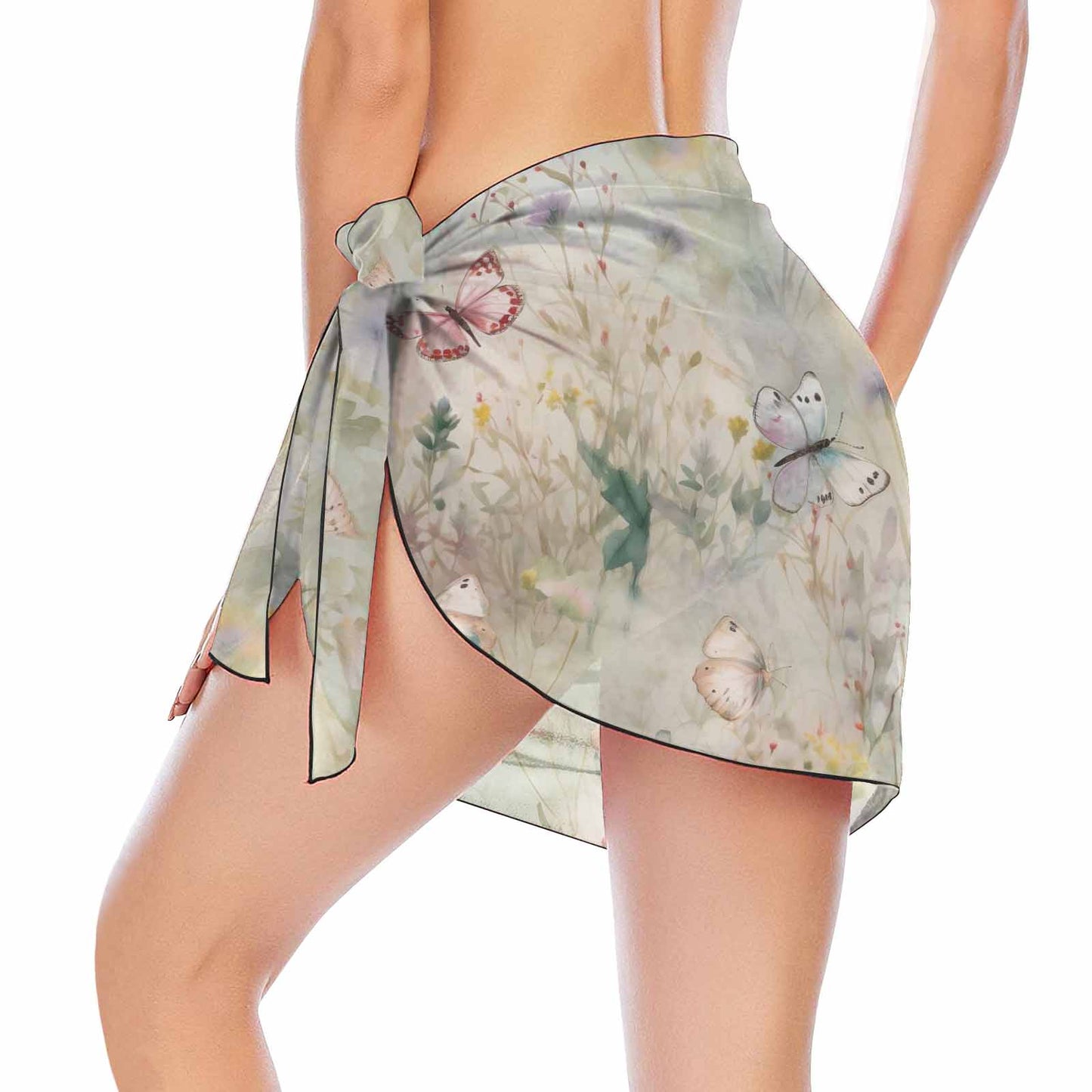 Sage Butterflies  Women's Beach Sarong Wrap